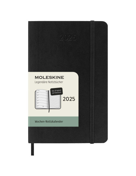 Agenda settimanale tascabile 12 mesi con copertina morbida - lingua tedesca Moleskine