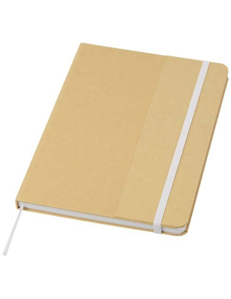 Blocco note formato A5 con copertina rigida di cartone riciclato Nelida