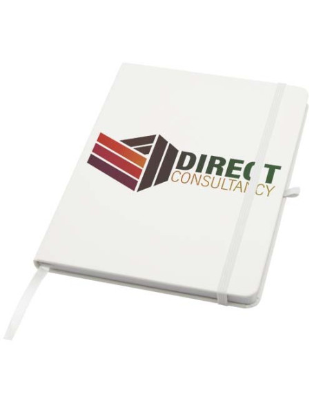 Blocco note formato A5 con copertina rigida in materiale riciclato e pagine a righe Teak
