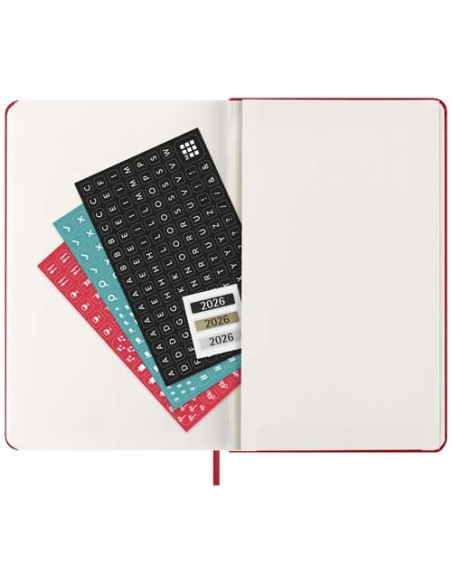 Agenda settimanale 12 mesi formato L con copertina rigida Moleskine