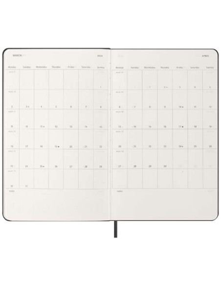 Agenda verticale 12 mesi formato L con copertina rigida Moleskine