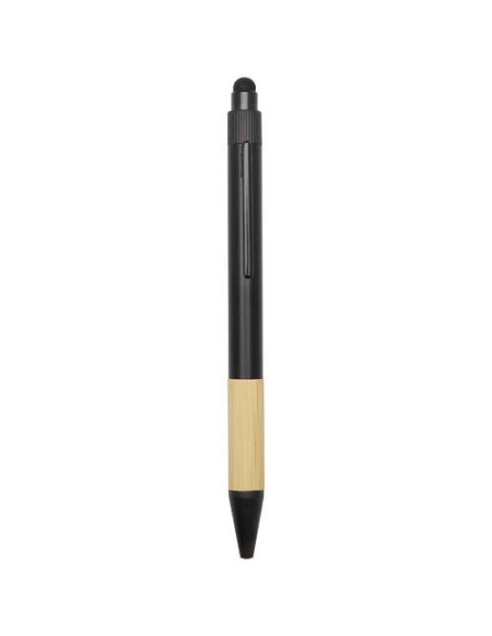 Set regalo con blocco note formato A5 con copertina rigida e penna a sfera Carmen-inchiostro nero