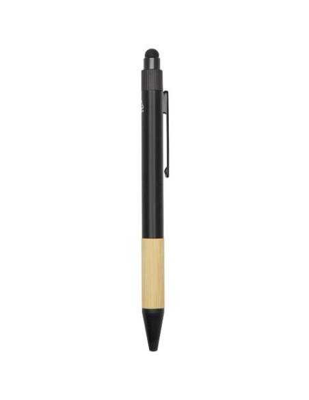 Set regalo con blocco note formato A5 con copertina rigida e penna a sfera Carmen-inchiostro nero
