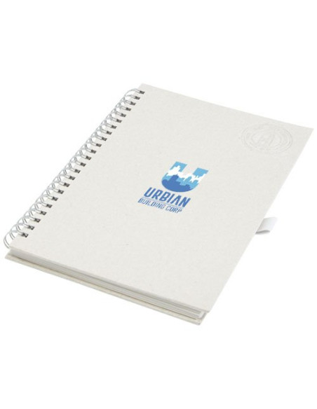 Blocco note a spirale Dairy Dream in formato A5 realizzato con cartoni del latte riciclati