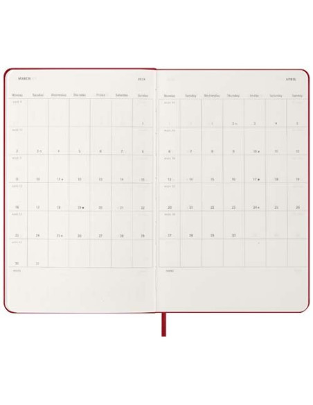 Agenda giornaliera 12 mesi con copertina rigida Moleskine