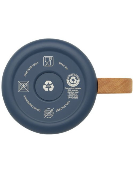 Tazza in acciaio inossidabile riciclato certificato RCS da 360 ml con isolamento sottovuoto in rame Bjorn