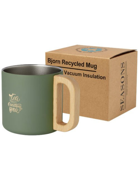 Tazza in acciaio inossidabile riciclato certificato RCS da 360 ml con isolamento sottovuoto in rame Bjorn