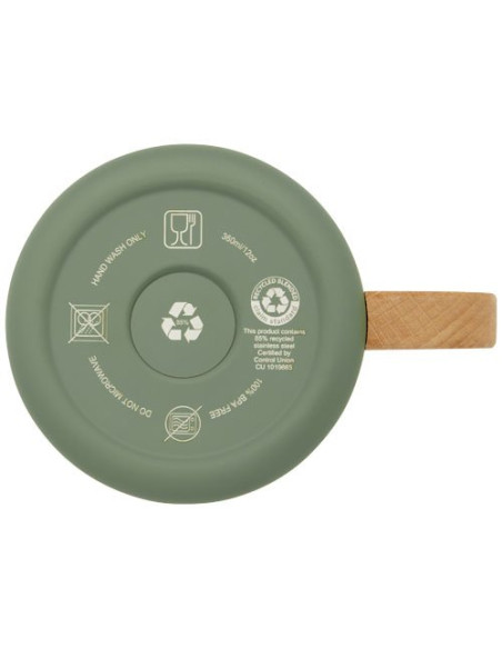 Tazza in acciaio inossidabile riciclato certificato RCS da 360 ml con isolamento sottovuoto in rame Bjorn