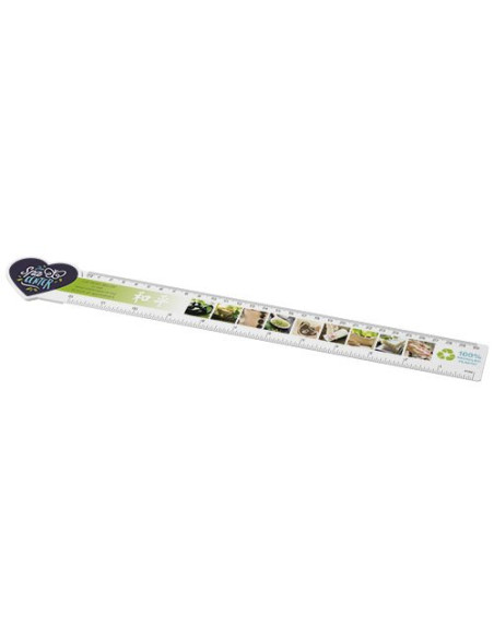 Righello da 30 cm in plastica riciclata a forma di cuore Tait