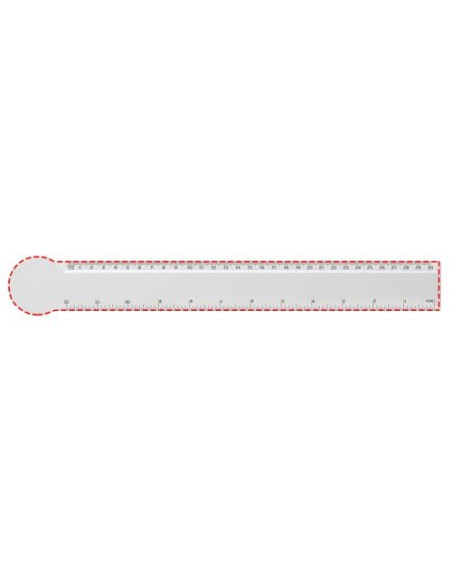 Righello da 30 cm in plastica riciclata a forma di cerchio Tait