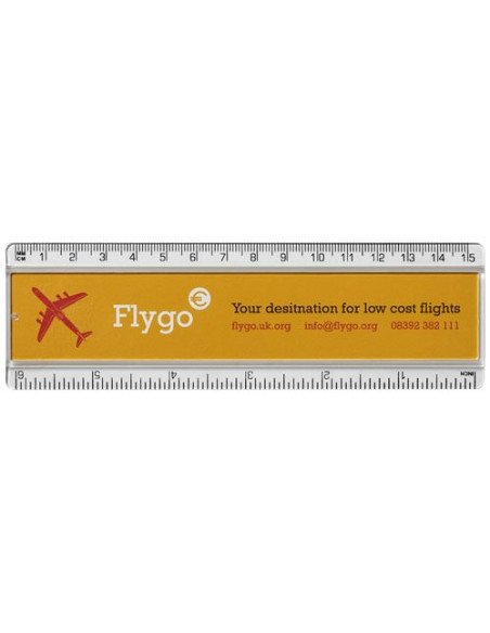 Righello Ellison da 15 cm in plastica con inserto di carta