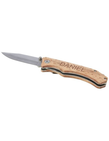 Coltello tascabile Dave in legno con clip per...