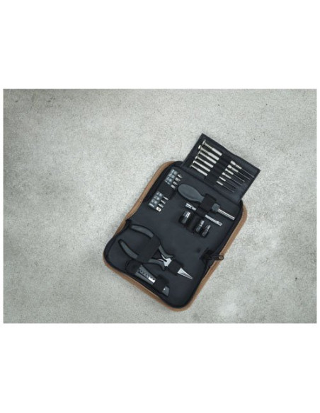 Set di attrezzi da 24 pezzi in plastica riciclata RCS con custodia in sughero Spike