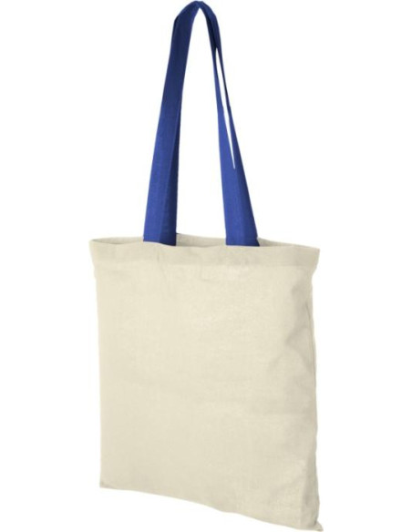 Shopper in cotone 100 g/m² con manici colorati Nevada - 7L
