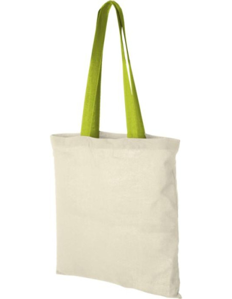 Shopper in cotone 100 g/m² con manici colorati Nevada - 7L