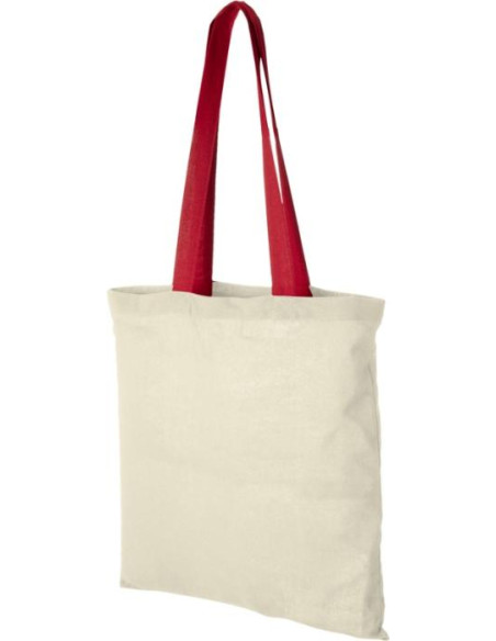 Shopper in cotone 100 g/m² con manici colorati Nevada - 7L