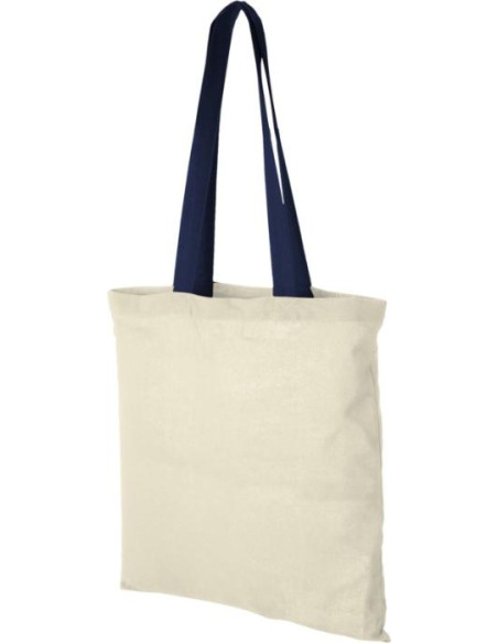 Shopper in cotone 100 g/m² con manici colorati Nevada - 7L