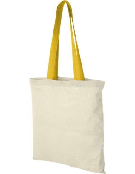 Shopper in cotone 100 g/m² con manici colorati Nevada - 7L