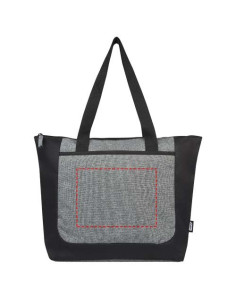 Tote bag bicolore con zip in materiale riciclato...