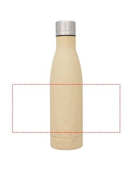 Borraccia termica con isolamento sottovuoto in rame effetto legno da 500 ml Vasa