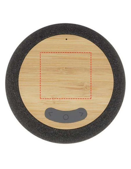 Speaker Bluetooth® con stazione di ricarica wireless in bambù/PET riciclato Ecofiber