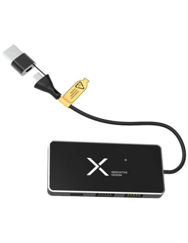 Hub USB 8 in 1 con doppio ingresso e 6 porte...