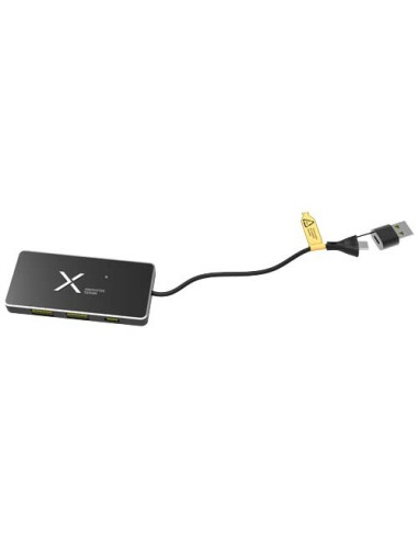 Hub USB 8 in 1 con doppio ingresso e 6 porte...