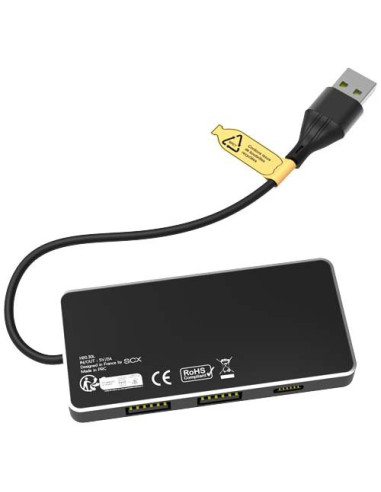 Hub USB 8 in 1 con doppio ingresso e 6 porte...