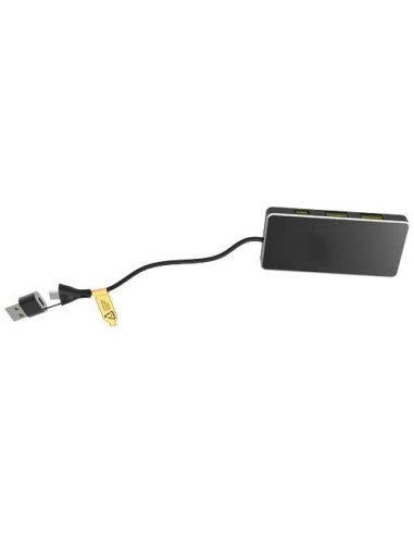 Hub USB 8 in 1 con doppio ingresso e 6 porte...