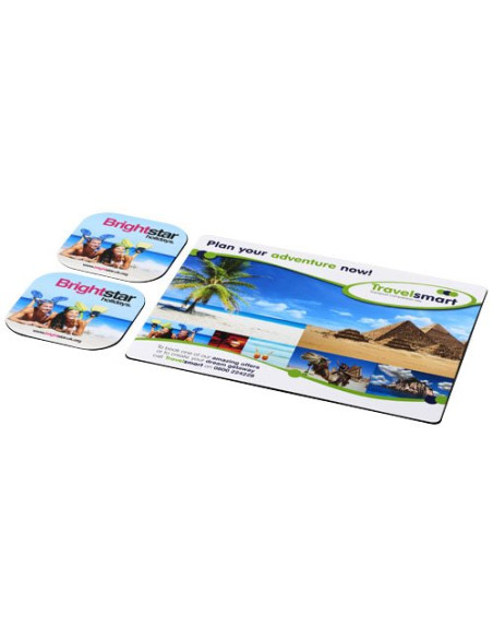 Set Brite-Mat® 3 con tappetino per mouse e sottobicchieri