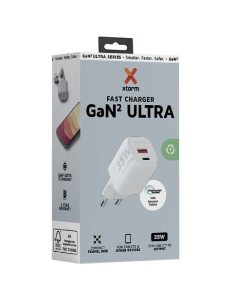 Caricabatterie da parete da 35 W Xtorm XEC035 GaN² Ultra