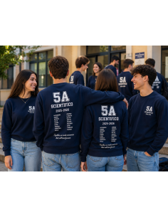 felpa girocollo classe personalizzata