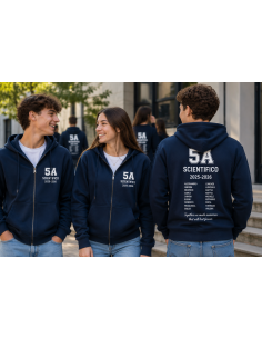 Felpa Zip Intera Scuola Personalizzata