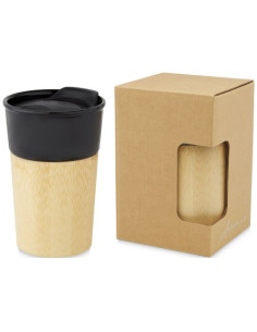 Tazza in porcellana da 320 ml con parete esterna in bambù...