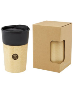 Tazza in porcellana da 320 ml con parete esterna in bambù... 2