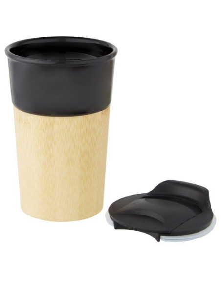 Tazza in porcellana da 320 ml con parete esterna in bambù Pereira