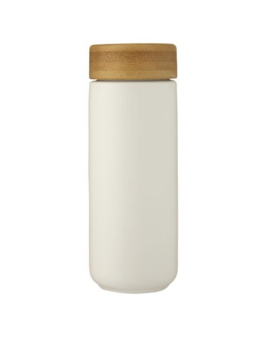 Bicchiere termico in ceramica con coperchio in...