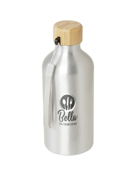 Borraccia in alluminio riciclato certificato RCS da 500 ml Malpeza
