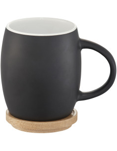 Tazza in ceramica Heart con coperchio in legno da 400 ml 2