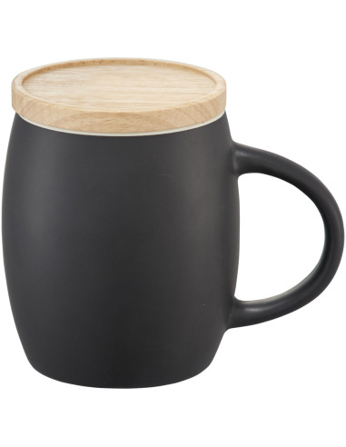 Tazza in ceramica Heart con coperchio in legno...