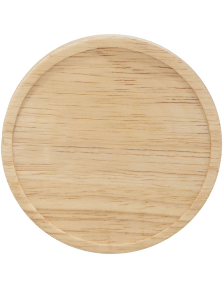 Tazza in ceramica Heart con coperchio in legno da 400 ml