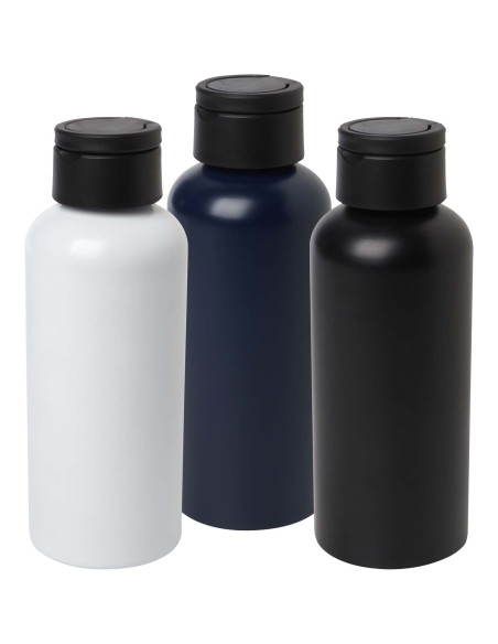 Borraccia in alluminio riciclato certificato RCS con coperchio in PET riciclato da 600 ml Oregon