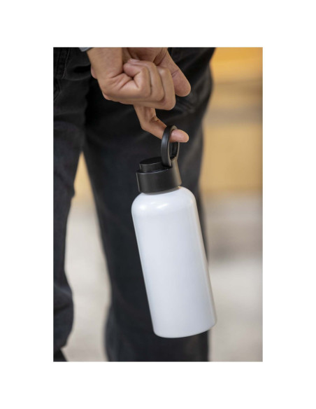 Borraccia in alluminio riciclato certificato RCS con coperchio in PET riciclato da 600 ml Oregon