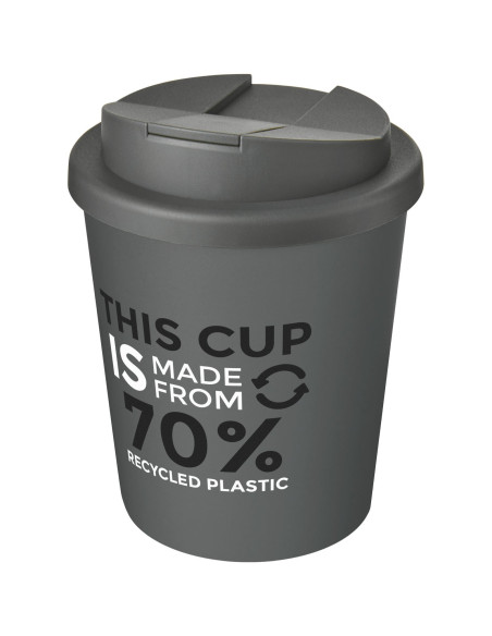 Bicchiere Americano® Espresso Eco da 250 ml in materiale riciclato con coperchio a prova di perdita