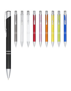 anodizzato – Penna a sfera a scatto Moneta in alluminio –...