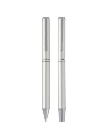 Lucetto – Set regalo con penna a sfera e penna roller in alluminio riciclato – 107838