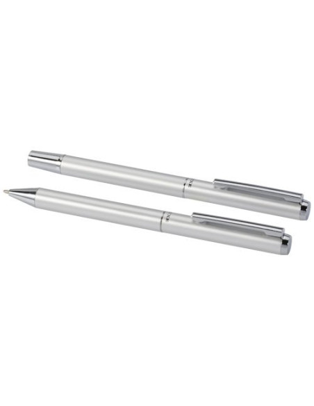 Lucetto – Set regalo con penna a sfera e penna roller in alluminio riciclato – 107838