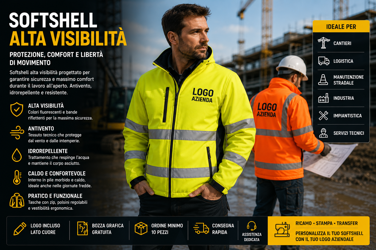 Softshell Alta Visibilità Personalizzato